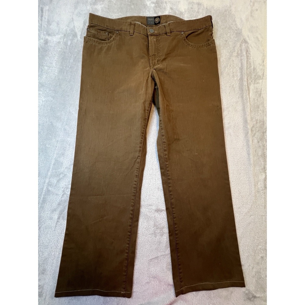 Gardeur Nevio Mens Pants 42x30 Brown Straight Stretch Cotton Germany
